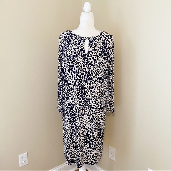 Nina Leonard NWT Leopard Jersey Knit Shift Dress - XL - Picture 3 of 13